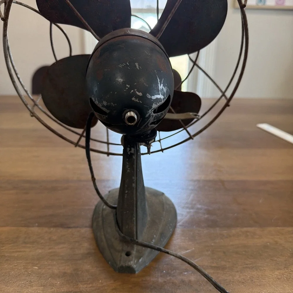 1930s 40s E.A. Smith Arctic Aire Fan Art Deco Green For Parts Read Description